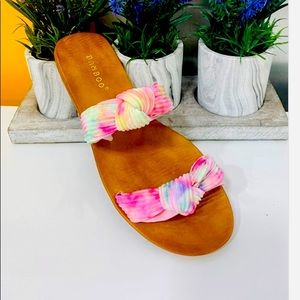 Tye dye sandals